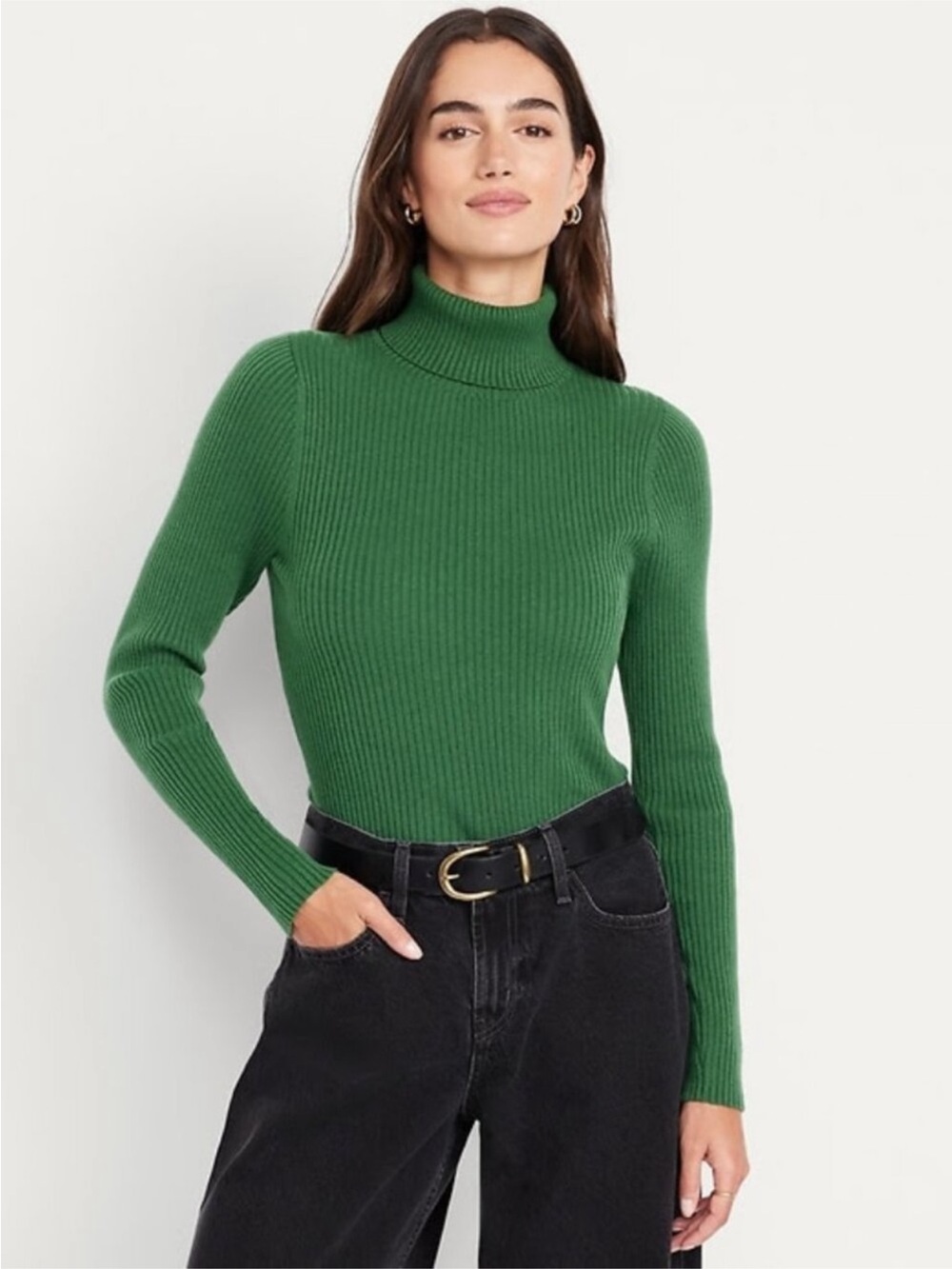 Old Navy NWT size Small SoSoft Lite Ribbed Turtleneck Sweater Field of Greens